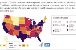 This map shows COVID-19 cases and deaths reported by U.S. states, the District of Columbia, and other U.S.-affiliated jurisdictions.