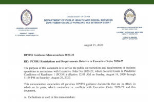 DPHSS Guidance Memo 2020-32 Guidance, Restrictions, and Requirements for PCOR 1
