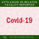 JIC RELEASE NO. 404 – 67th COVID-19-Related Fatality Reported