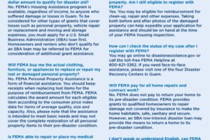 FEMA FAQ's Clarifying Common Misconceptions About Federal Disaster Aid