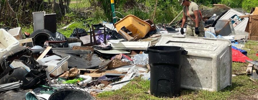 DPW and Guam National Guard Clean Up Illegal Dumpsites Along Rt. 15