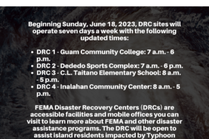 Disaster Recovery Centers Updated Hours of Operation;